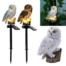 Solar Garden Light Outdoor Owl Solar Garden Stake Light Wodoodporne ciepłe białe światło LED do