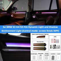 Luz ambiental sinfónica de 64 colores para bmw x3 x4 f25 f26 2012-2017 luz ambiental led luz de neón dinámica actualización de piezas de automóvil