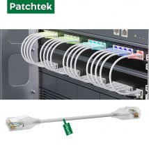 Patchtek 24 Stück Cat6A Ethernet-Beleuchtungs-Patchkabel, flexibel, schlank, UTP, RJ45, POE, LAN-Kabel für Switch, Ps5, Router, Xbox-Computer