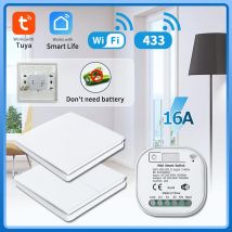 RF433Mhz Self Powered Wireless Wand Schalter Keine Batterie Erforderlich Tuya Wifi Smart Fernbedienung Licht Schalter Für Alexa Google Hause