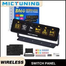MICTUNING 4/6 Gang Wireless Switch Panel, 12/24V Universal ON-OFF Relais Switch Box, 4 Steuermodi für Offroad SUV UTV Boot