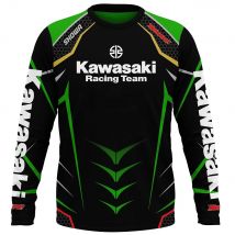 Kawasaki moto Racing Team t-shirt da uomo manica lunga primavera autunno t-shirt da donna 2024 nuovi