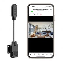 PNZEO W8 Telecamera di sicurezza intelligente plug-in compatta per interni, video HD, visione notturna, rilevamento del movimento, audio bidirezionale, telecamera per animali domestici