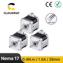 Cloudray Nema 17 Schrittmotor 38 mm 40 Ncm 1,5 A 2-Phasen-Schrittmotor für CNC-3D-Drucker Gravurfräsmaschine