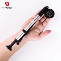 X-TIGER Pompa d'aria per bici portatile ad alta pressione da 25 cm 300 psi con manometro per forcella e sospensione posteriore Ammortizzatore da montagna