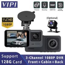3 kanal Auto DVR HD 1080P 3 Objektiv Innen Fahrzeug Dash Cam Drei Weg Kamera DVR Recorder Video Registrator Dashcam Camcorder