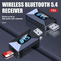 Bluetooth 5,4 Auto FM Sender Wireless Audio Adapter Für Laptop Lautsprecher Kit 3,5mm Jack RCA AUX USB Stereo Audio