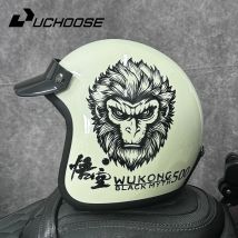 DOT Open Face Casco Moto für Motorradzubehör Herren Moto Helme Zertifizierter Retro Motorradhelm Cafe Racer