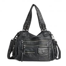 Ann mouler große Kapazität gewaschene Leder Hobo Taschen für Frauen geräumige Handabgs mit Cross body Strap Multi-Taschen Einkaufstasche für Trave