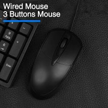 Mouse cablato USB 3 pulsanti Mouse ottico a bassa latenza 1000 DPI Mouse da gioco ergonomico per PC portatile