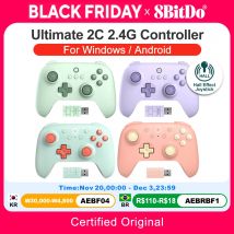 8BitDo Ultimate 2C Gamepad PC Controller di gioco wireless per Windows 10/11 Steam Raspberry Pi Android Control Hall Effect Stick