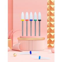 1pc Ceramic Diamond Milling Cutter For Manicure Nail Drill Bits for Gel Cuticle Burrs Removing Pedicure Nail File 3/32 Mill Tool