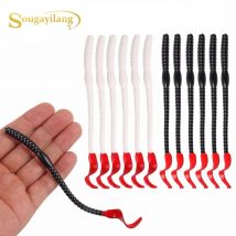 Sougayilang 20pcs Fishing Lure Artificial soft Bait 2.5g/0.08oz Long Curly Rubber Silicone Bait Tackle Pesca Isca