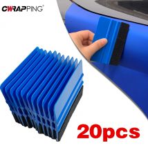 Auto blau Vinyl Kohle faser Fenster Rakel Schaber Folie Verpackung Wildleder Filz Schaber Auto Styling Aufkleber Zubehör 5/10/20 stücke