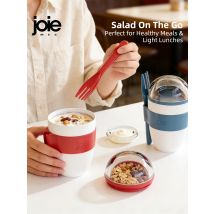 Joie Portable Salad Cup with Lid for Vegetables Fruit Overnight Oats Smoothie Yogurt Breakfast On-the-go Meal Prep Container