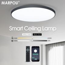 MARPOU Lampada da soffitto intelligente lampada a led per plafoniere da camera da letto con telecomando Luci a led dimmerabili per camera Soggiorno