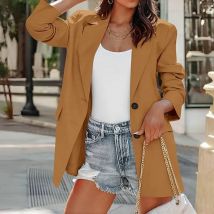 Neuheiten Damenjacke Frühling Roll-up-Manschetten Outerwears Gefütterte dünne Jacken Damenkleid für Streetwear Damenbekleidung