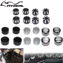 4pcs Motorcycle Spark Plug Cover Engine Screws Nut Head Bolts Caps For Harley Touring Twin Cam Sportster XL883 1200 48 72 99-17