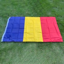 aerlxemrbrae 90*150cm  Romania Flag  Hanging blue yellow red  rou  Polyester Banner For Decoration