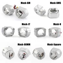 RONAN 2,5 Zoll LED Angel Eyes DRL Blinker Splittermasken Shrods Abdeckungen Montage 2,5 Zoll Projektorlinse für Jetta BMS