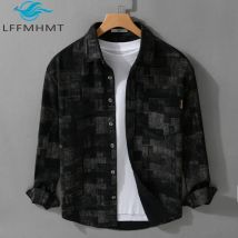 100% Baumwolle Herbst Neue Mode Einfache männer Langarm Hemd Vintage Plaid Print Casual Lose Männer der Jugend Premium bluse Tops