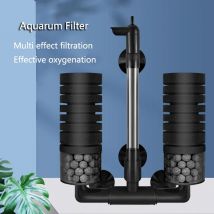 Schwarzer Aquariumfilter für Aquarien, Luftpumpe, Skimmer, biochemischer Schwammfilter, Aquarium-Bio-Filter, Filtro Aquario