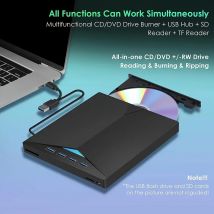 USB 3.1 Typ C/USB 3.0 Externer DVD-Brenner CD DVD RW Optisches Laufwerk Super-Laufwerk für Laptop Notebook