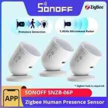 SONOFF SNZB-06P Zigbee Sensore di presenza umana 1-10PCS 5.8GHz Radar a microonde Scena intelligente ZBBridge-P eWeLink Alice Alexa Google