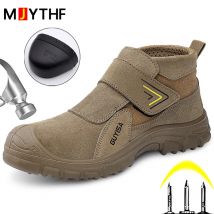 Scarpe da lavoro per saldatura antiscottatura Scarpe antinfortunistiche anti-sfondamento anti-perforazione Stivali protettivi da uomo Scarpe industriali maschili resistenti all'usura