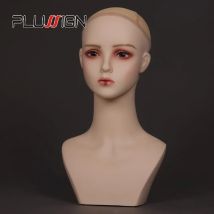 Realistische weibliche Schaufenster puppe Kopf beige Haut Dummy Kopf für Perücke koreanischen Stil kleine Lippen Puppen kopf Perücken Display Schaufenster puppe Kopf