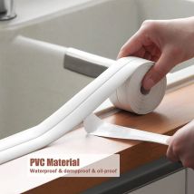 3,2 m PVC-Dichtungsband, selbstklebend, ölbeständig, für Küchenspüle, Kante, Ecke, Wandaufkleber, Bad, wasserdicht, WC-Dichtungsstreifen