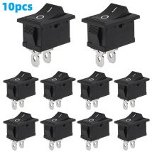 10szt Zatrzaskowy przełącznik kołyskowy łodzi Przełącznik zasilania SPST ON-OFF 2-pinowy AC 250V 6A 125V 10A 2-pinowy przełącznik zatrzaskowy do samochodu Auto Boat