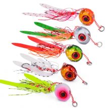 60g/80g/100g/150g/180g Metallo Tenya Madai Kabura Jig mare profondo lento jig testa con gonna piombo lureluminous Esche da pesca inchiku