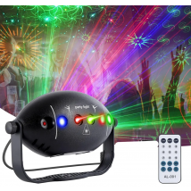 Illuminazione DJ Luci da palcoscenico Luci da palla da discoteca attivate dal suono Luci da festa con telecomando 3 retroilluminazione a LED Modello lampeggiante Luci per proiettore Festa interna Sala