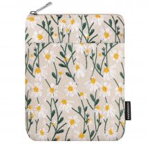 Embroidered Daisy Padded Sleeve for 7" Kindle Paperwhite, Protective Sleeve Case for 6" Kindle/Kindle Oasis/Kobo E-Reader