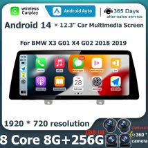 Reproductor Multimedia para coche Android 14 DSP de 12,3 pulgadas para BMW X3 G01 X4 G02 2018 2019 ID8 navegación GPS Radio automática 4G IPS Carplay