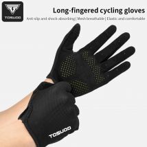 TOSUOD Cycling Gloves Breathable Moisture Wicking Non-Slip Shock Proof Touchscreen Gloves Biking Four-Season Gloves