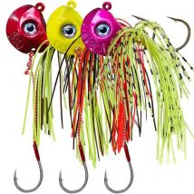 WEIHE 1PC 40/60/80/100g High Carbon Steel Fishhook 3D Fish-eye Lead Jig Metal Fishing Lure