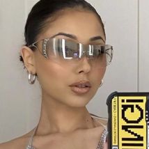 Schöne Randlose Quadratische Sonnenbrille Frauen Männer Designer Marke Sonnenbrille Weiblich Männlich Casual Metall Spiegel Oculos De Sol