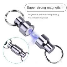 Rilascio magnetico per attrezzi da pesca alla carpa Rilascio rete per mulinello da pesca a mosca con portachiavi Clip da pesca Fibbia magnetica Gancio magnetico Fai da te