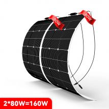 PowMr 2PCS 80W Solar Panel Kit 12V/18V Serie 24V Flexible Solar Panel Camping Batterie Versorgung Auto Yacht RV Boot Solarzelle Power