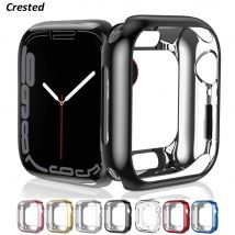 Hülle für Apple Watch Serie 7 45 mm 41 mm 44 mm 40 mm 42 mm 38 mm Zubehör Weich plattierte TPU-Stoßstangenschutzhülle iWatch 3 4 5 6 SE