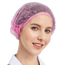 100 pezzi monouso bouffant caps non tessuto 21 "copritesta cofano retina per capelli cappelli per servizi di ristorazione salone di bellezza cucina infermieri berretti