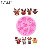 Christmas The bear Silicone Mold Christmas star Fondant Sugar Cupcake Craft Silicone Molds drop glue decorative epoxy resin Mold