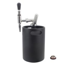 160 Unzen (5l) Nitro kalt gebrühte Kaffee maschine mattschwarz Mini Fass Stickstoff Kaffee maschine System mit Prv Kit & Stout Milch kännchen Wasserhahn