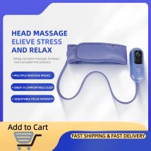 Electric Sleep Aid Head Massager Airbag Wrapping Cap Scalp Massage Instrument with Air Compression Relaxation Rechargeable Use