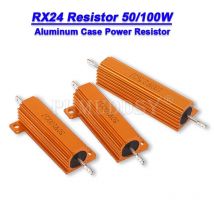 Resistenza a filo avvolto con custodia in metallo di potenza in alluminio da 50 W 100 W 0,01R ~ 100K 1 6 8 10 20 200 500 1K 10K Ohm Resistenza RX24 hjxrhgal