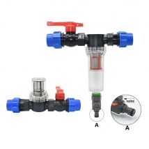 Tubo in PE da 25mm 32mm Connettore rapido Rubinetto Filtro Valvola dell'acqua Raccordo per tubo in plastica Secchio per raccolta acqua piovana per esterni