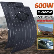 600 W 300 W Solarpanel-Set, 18 V, flexibles monokristallines Solarzellen-Ladegerät für Outdoor, Camping, Yacht, Wohnmobil, Auto, Wohnmobil, Boot