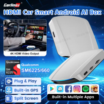 2026 carlin kit hdmi video ausgang android 13 carplay ai box sm6225 8-core android auto kabelloses carplay split screen smart tv box
